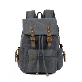 Preppy Style Belt String Pocket Design Backpack